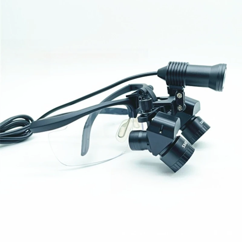 Medical magnifying glass for oral dentistry, ENT surgery, ergonomic corner sports type