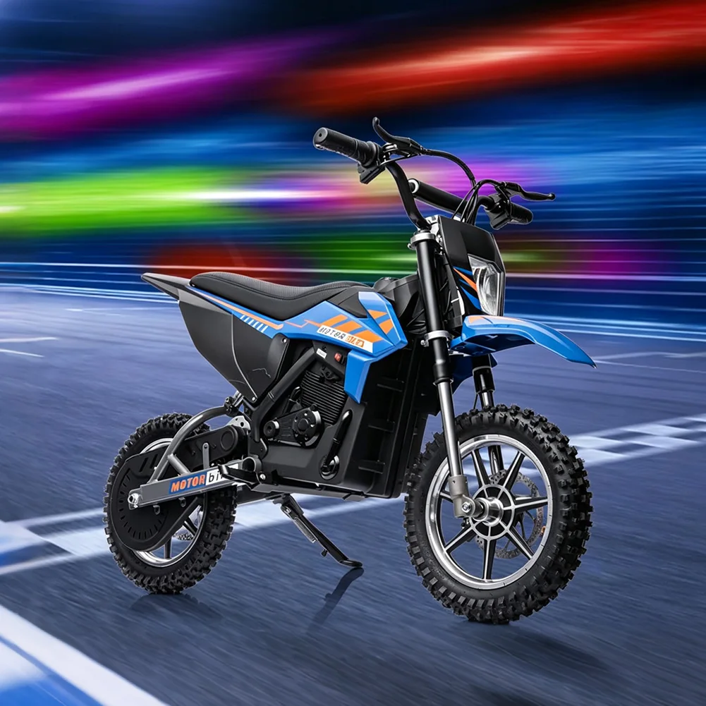 36V 500W Kids Electric Dirt Bike, 15.5 MPH Off Road Ride On Motorcycle, Air Tires, Disc Brake, LED Headlight For Teens