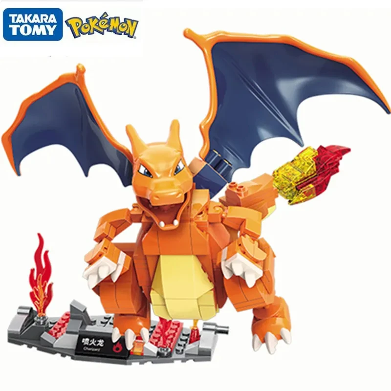 Pokemon Charizard Mewtwo Bulbasaur Building Blocks Cartoon Figure Model Bricks Sets Movie Doll Model Kids Toys For Children Gift