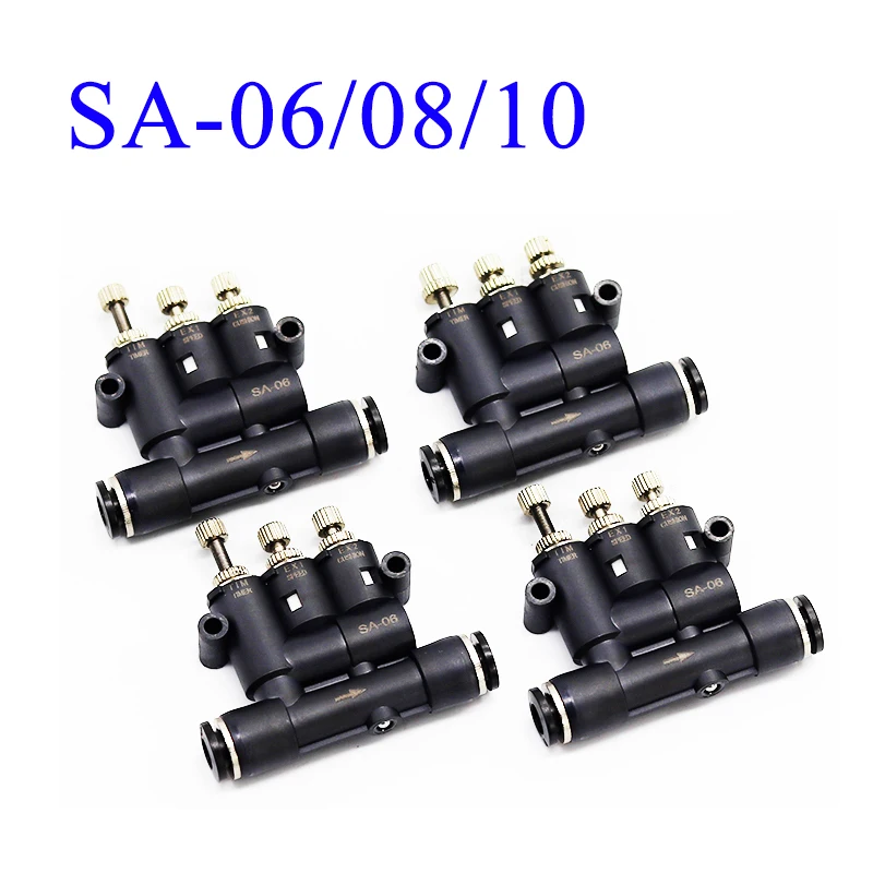 Adjustable Air Buffer Joint External ANA Speed Regulating Valve Cylinder Speed Regulating Throttle Valve Pneumatic SA-06 08 10