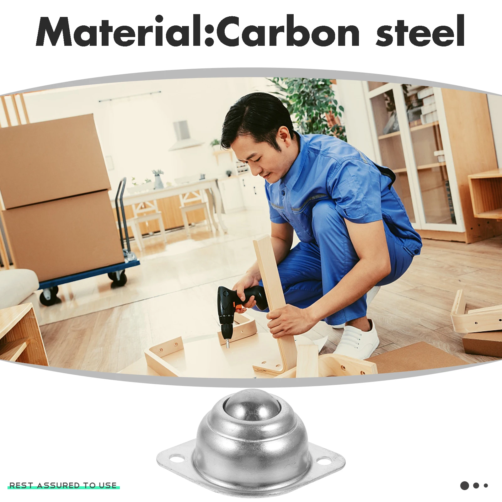 

6 Pcs Roller Bearing Caster Wheels Small Appliance Carbon Steel Furniture Rotation Pulley Ball Bearings Rotatable Mini Casters