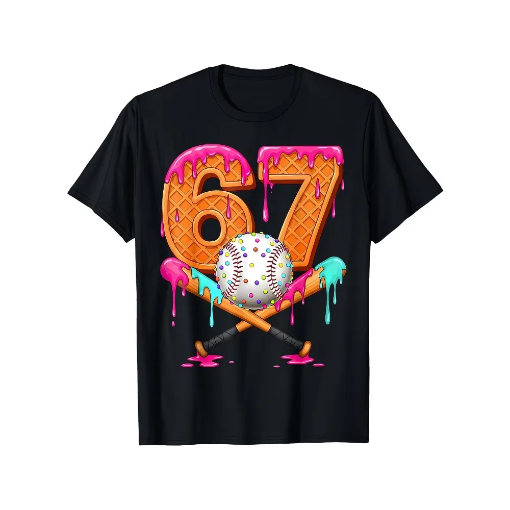 

Sxi Seven Waffle Pattern 67 Print Summer Children's T-Shirt Cotton Casual Trendy Boys Short Sleeve Shirt Trendy Kids Clothes Tee