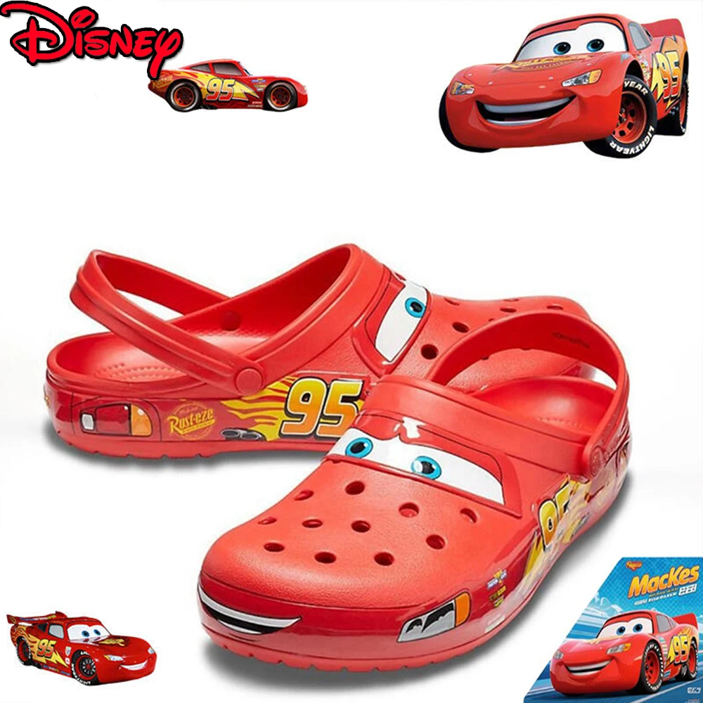 Nieuwe Disney Mcqueens Pix Cartoon Effen Waterbestendig Dwaterdichte Slippers Gat Outdoor Sandalen Casual Sandalen Ademend Eva Volwassene