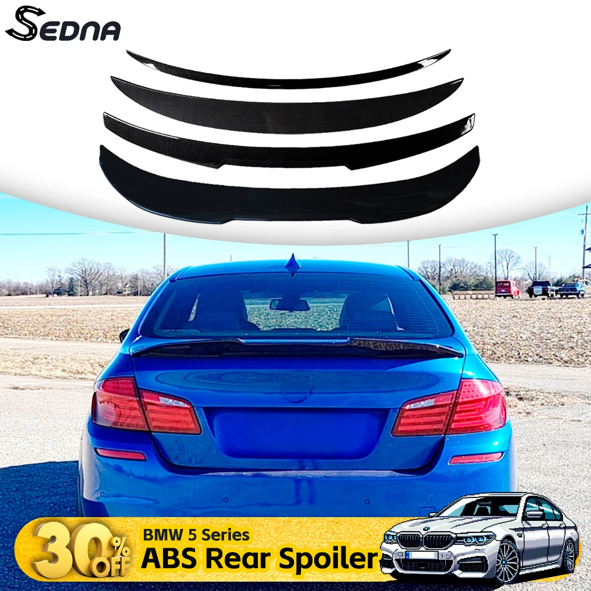 

For BMW 5 Series F10 F18 M5 520i 528i 535i 530i 525i M4 M5 PSM Style Rear Trunk Spoiler Wing - Car Tuning Accessories