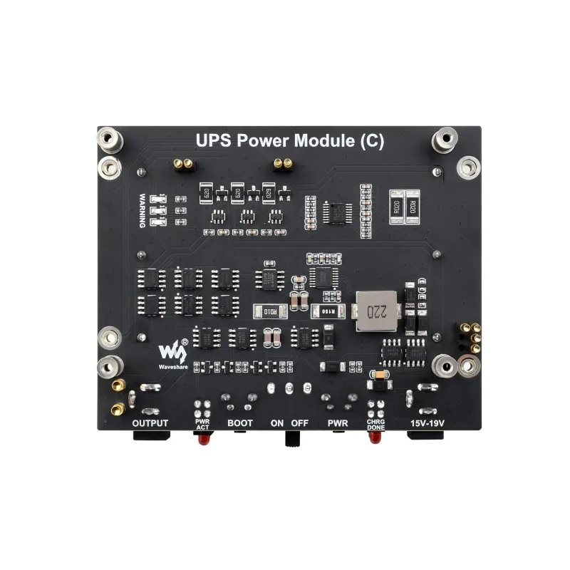 Waveshare Uninterruptible Power Supply UPS Module(C) For Jetson Orin,Supports 21700 Li battery(NOT included),Pogo Pins Connector