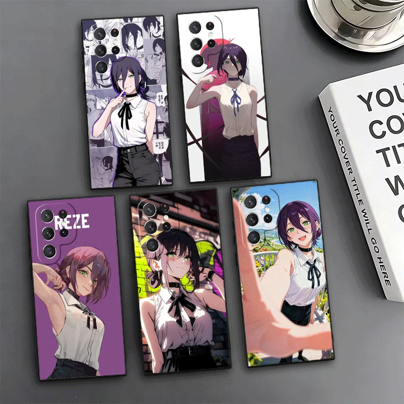 Anime Character R-Reze CSM Phone Case For Samsung Galaxy S24 S25 S26 Ultra S23 Plus S22 S21 FE S20 + Edge Pattern Customized Cov