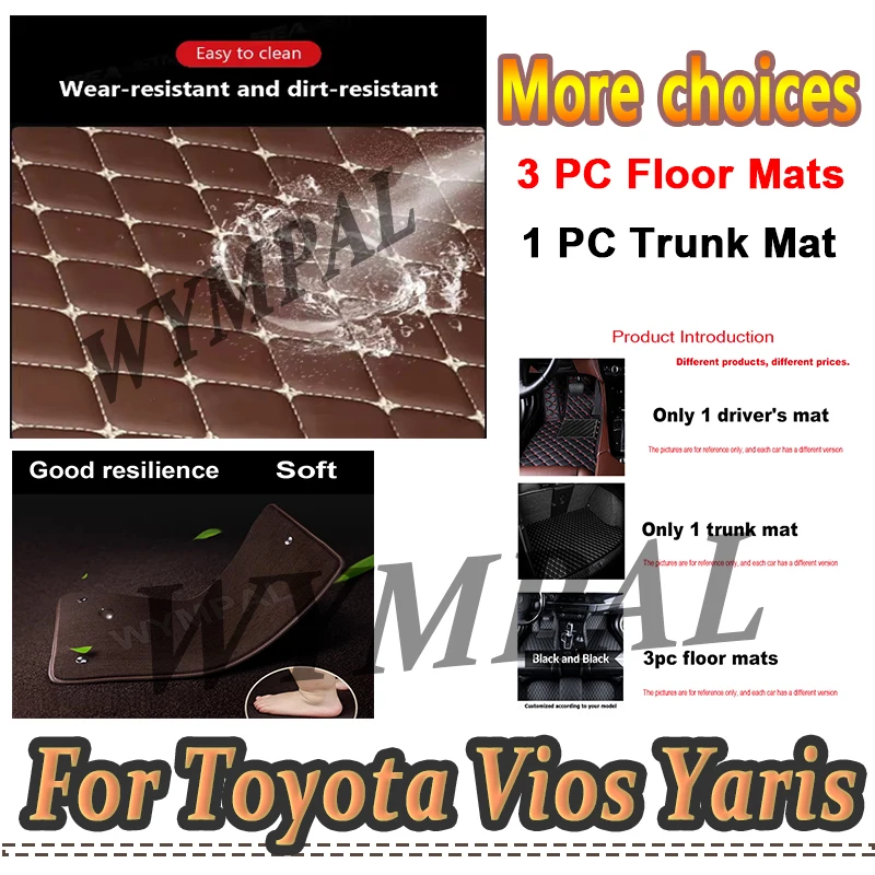 

Роскошные автомобильные коврики для Toyota Vios Yaris 2022 2021 2020 2019 2018 2017 2016 2015 2014 интерьерные автомобильные ковры аксессуары коврики