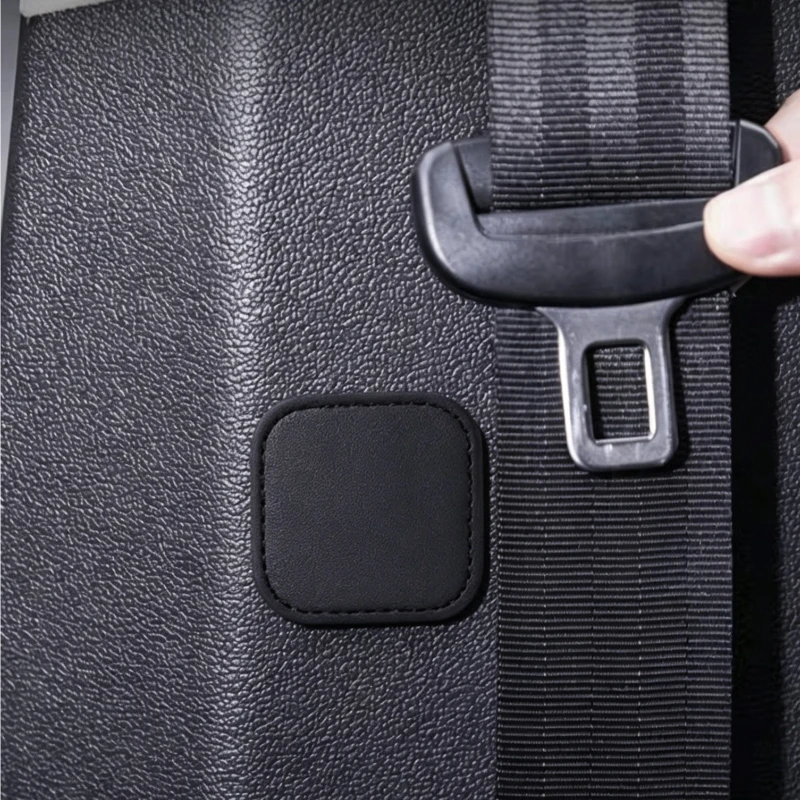 2Pcs Magnetic Car Seat Belt Holder Fixing Clip Pu Leather Seatbelt Limiter Stopper For Safety Belt Clip Prevent Falling