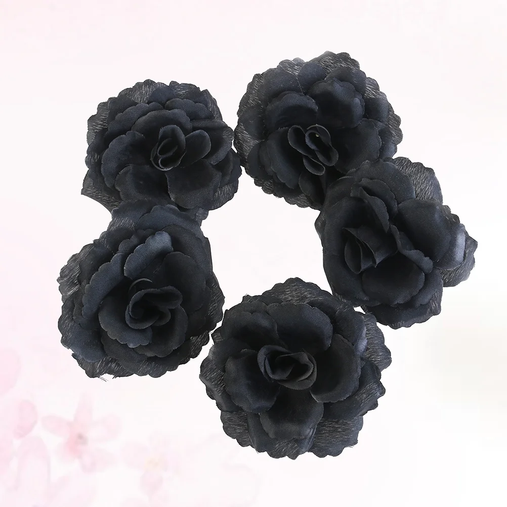 

30Pcs Black Rose Silk Artificial Flower Heads Beautiful Wedding Home Birthday Party Decoration Fake Rose Flowers