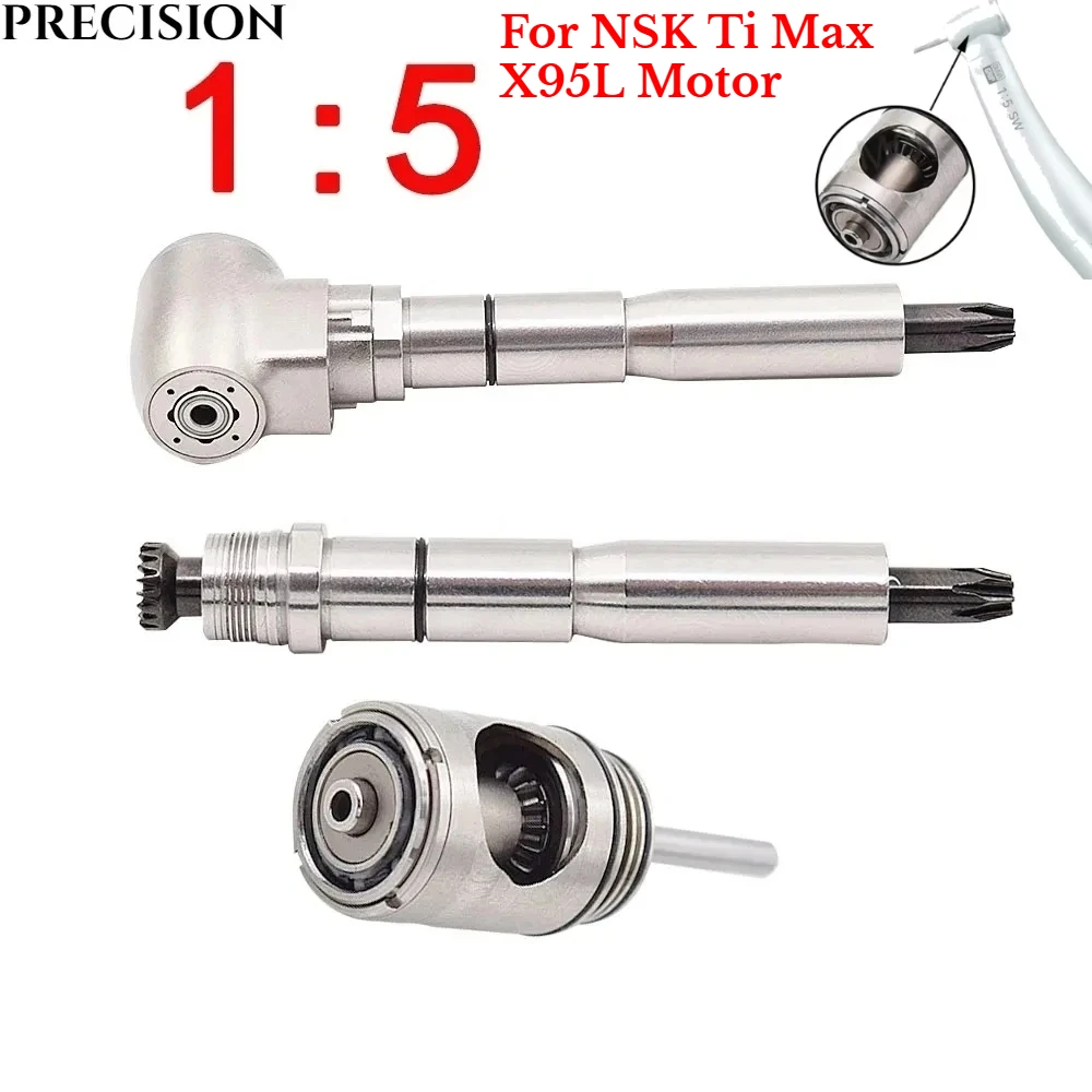 

Dental 1:5 Cartridge/Rotor Fit Dental X95 Curved Handpiece Low Speed Dental Handpiece for E-TYPE NSK Ti Max X95L Motor