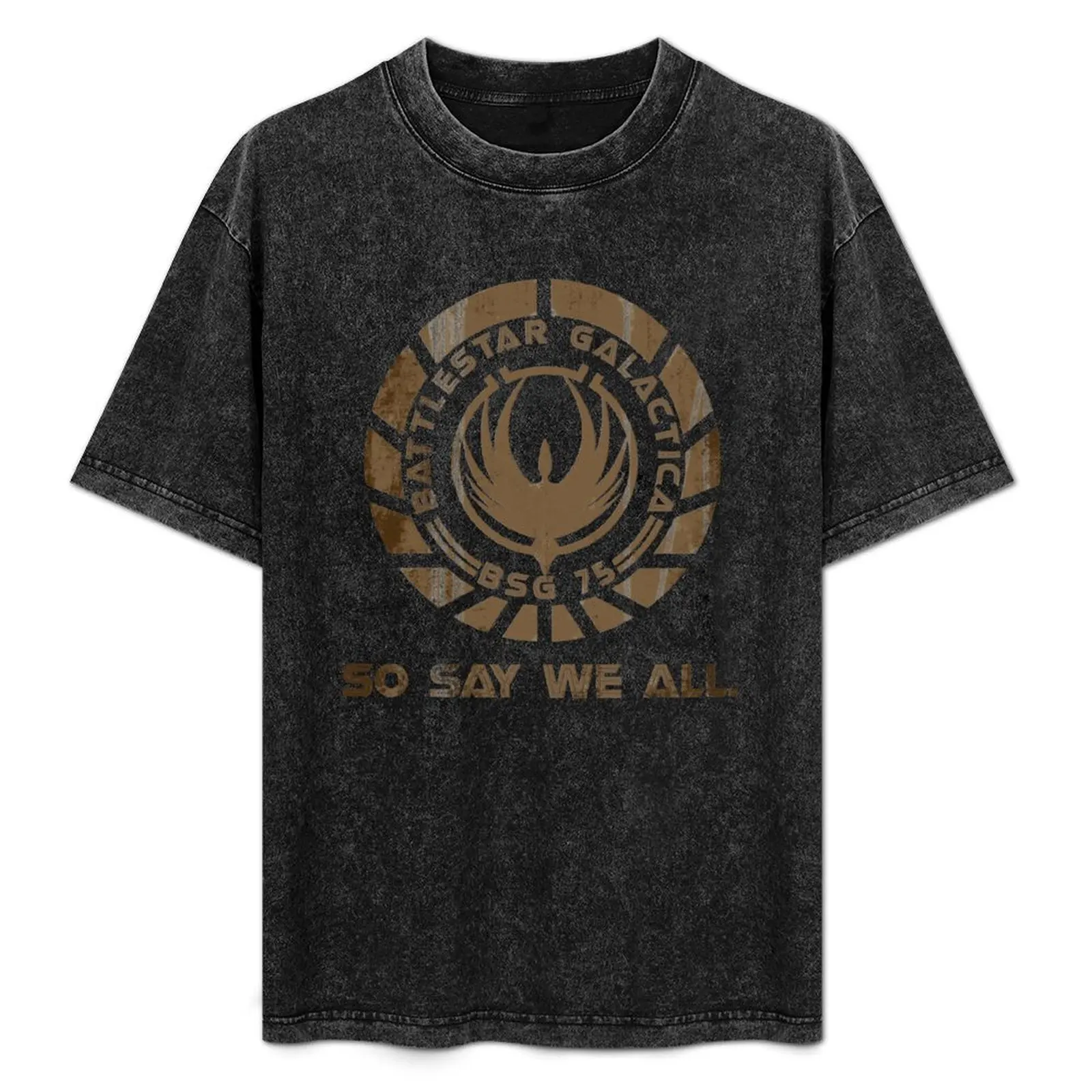 

Battlestar Galactica Insignia: So Say We All T-Shirt men t shirt cotton 100% t shirts with prints T-Shirt