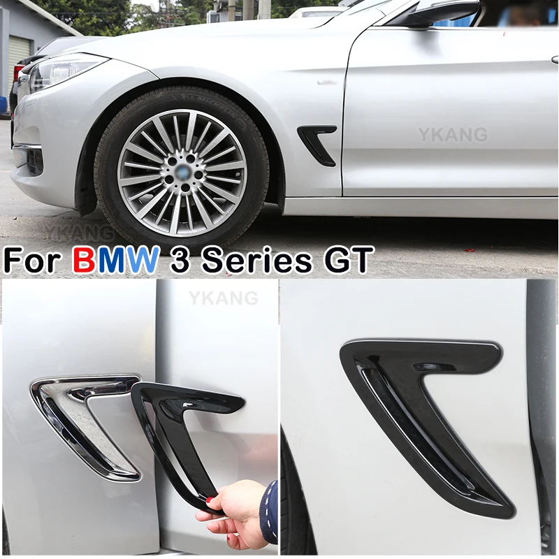 For BMW 3 Series GT Gran Turismo F34 2013-19 ABS black Car Side Air Vent Cover Hood Bezel Fender Trim sticker Car accessory