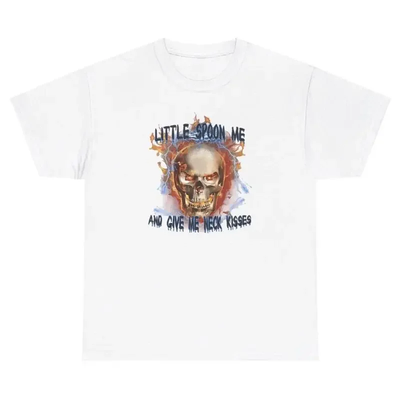 

Little Spoon Me And Give Me Neck Kisses T Shirt Funny Hard Skeleton Meme Tee