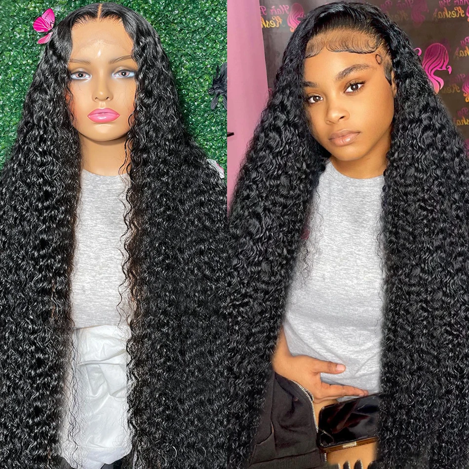 Water Deep Wave HD 30 40 Inch 13x4 Lace Front Human Hair 13x6 Lace Frontal Wig  5x5 Glueless Remy Hair Wear and Go