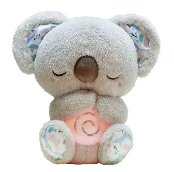 

Plush Doll Breathing Bear Newborn Soothing Sleep Playmate Otter Toy Kids Music Sleeping Companion Sound Light Doll Toy Gift