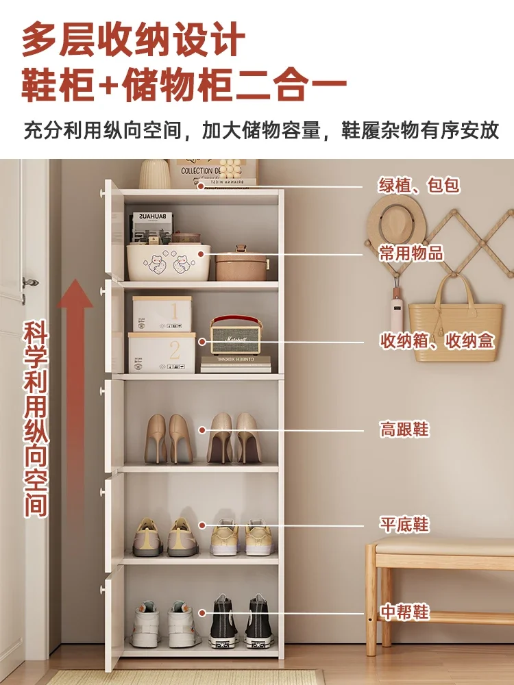 Shoe rack for household small narrow entrance, indoor multi-layer storage rack, new simple dust-proof storage, door shoe cabinet