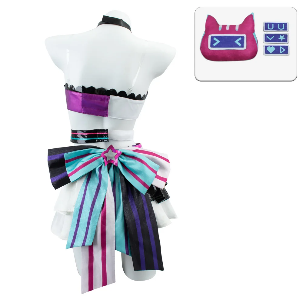 Disfraz de Muse Dash para mujer y niña, traje de Anime con falda, juego de rol para Halloween