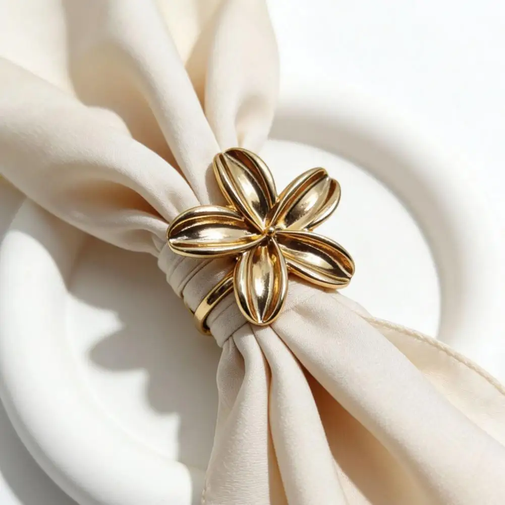 Metal Scarf Fastener Metal Flower Scarf Ring Buckle Shirt Tightener Tie Clip Fashion Round Circle Scarf Clip for Women’s