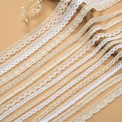 2 Yards/Lot 38 Styles 10-35mm Apparel Sewing Fabric Ivory Cream Trim Cotton Crocheted Lace Fabric Ribbon Handmade Accessories