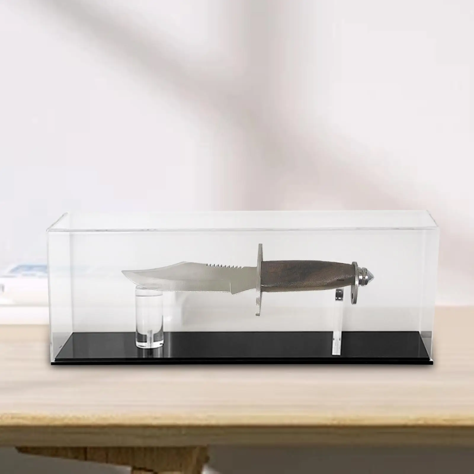 Acrylic Display Box for Collectibles Models with Clear Front Panel Wear Resistant Storage Organizer for Enthusiasts