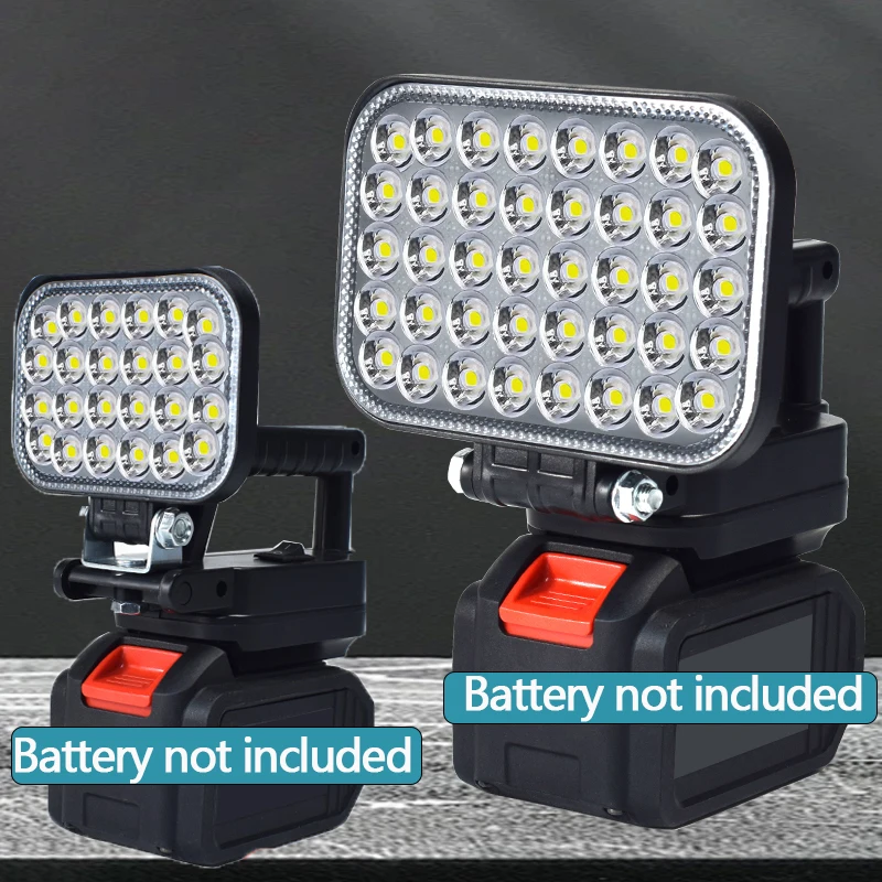 Working Light For Makita LED Floodlight Flashlight 3/4/5/8 in Suitable 14.4-20V Lithium Battery BL1830 BL1840 Carry Handles Lamp
