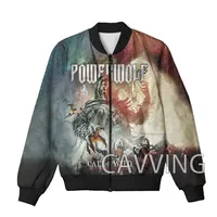 CAVVING 3D Printed  Powerwolf   Zipper Bomber Jackets Men Overcoat Mens Coat Zip Up Jackets for Women/Men    J01