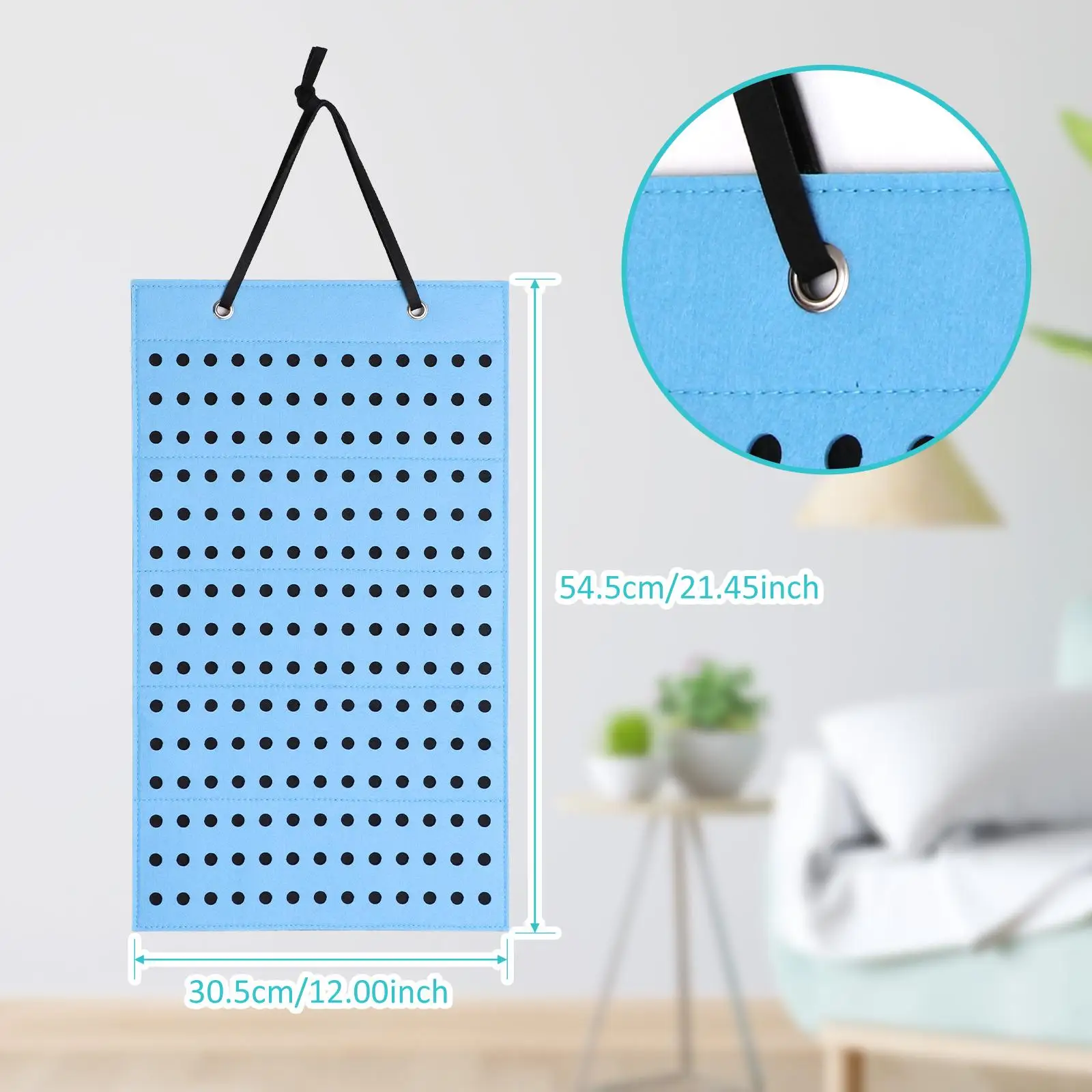 Shoe Charms Organizer, Hanging Shoe Charms Holder Organizer with 180 Holes for Charms Holder, Wall Mounted Shoe Charm Display