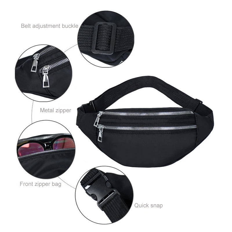 Fashionable Waist Bag For Women Simple Shoulder Bag Lightweight Oxford Cloth Men Casual Travel Versatile Crossbody Bag