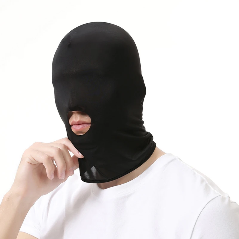 Einloch-Balaclava-Maske, ultradünne Vollgesichtsmaske, Cosplay-Kopfbedeckung, Party-Halloween-Eisseide-Kopf- und Augenabdeckung – Detail 8