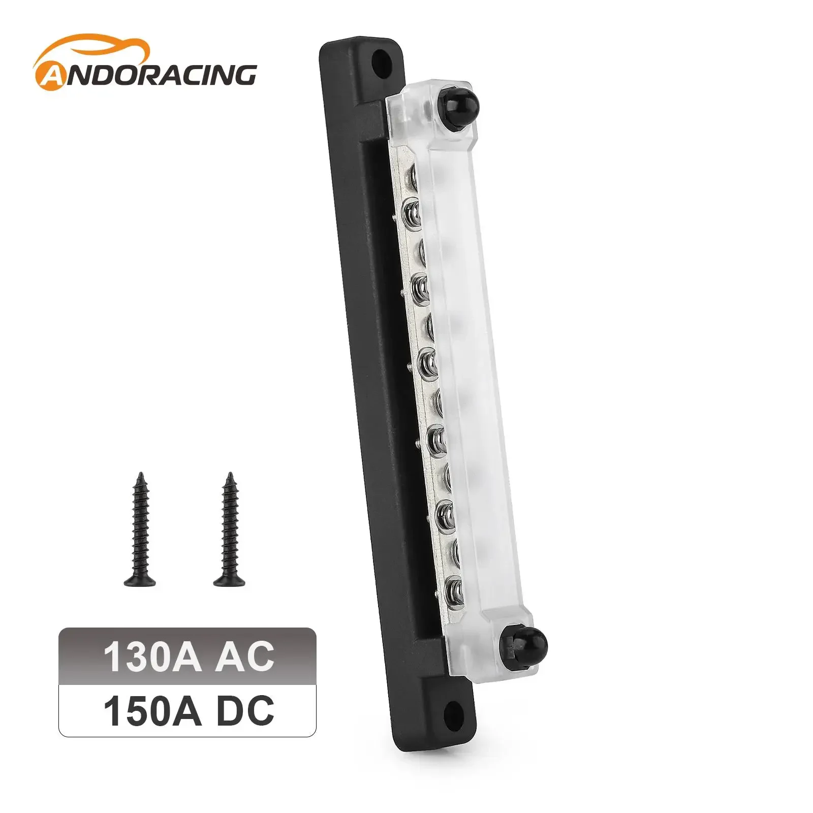 12 Terminals Bus Bar Power Distribution Block Single Row 150A 48V With Cover M6 M4 Terminal Studs For Car Boat Trucks RV Camper