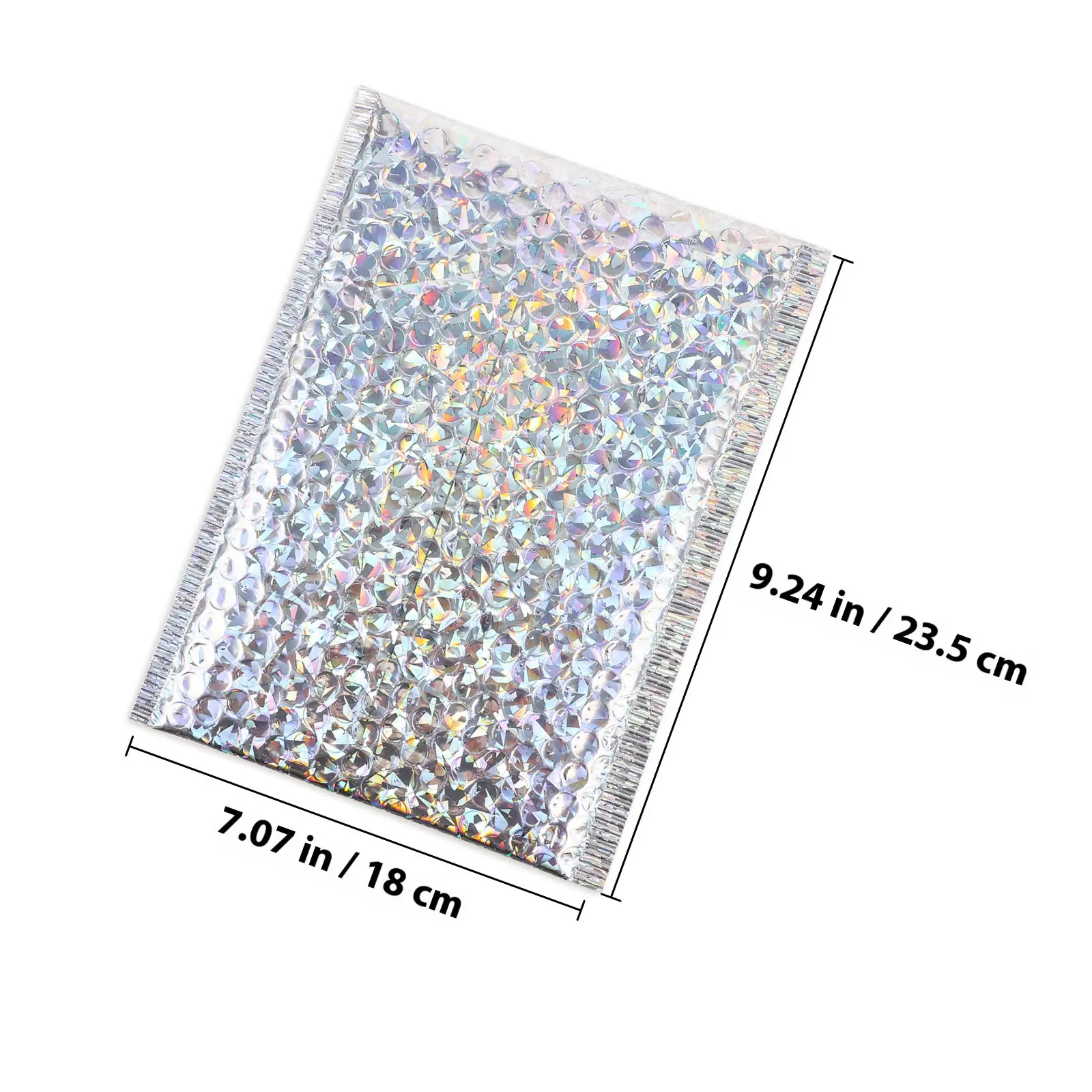 20Pcs Laser Holographic Bubble Envelopes Heavy-Duty Self-Adhesive Mailers Protective Packaging for Ecommerce Mailing Bags