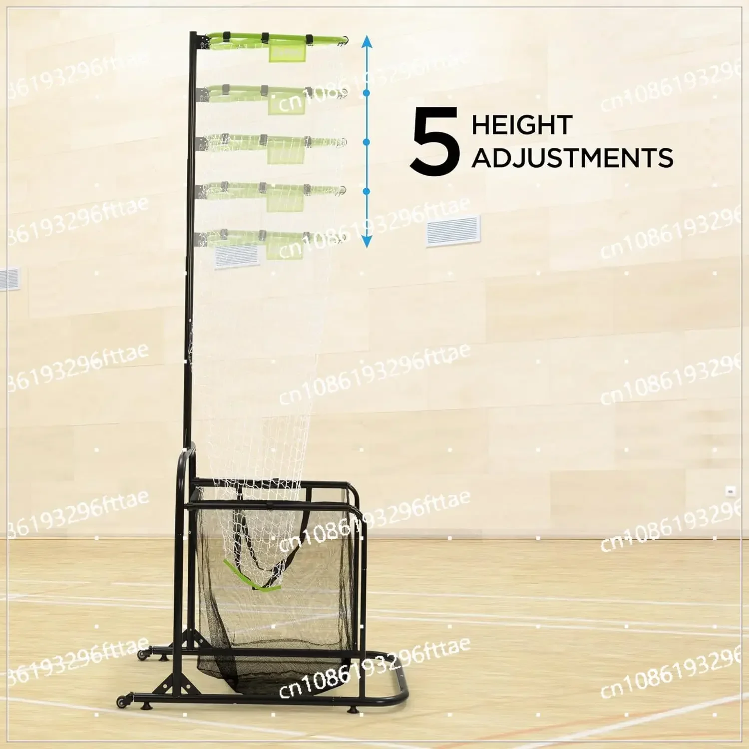 Portable Volleyball Practice Training Net Adjustable Multi-functional Ball Collector Practice Net Easy To Assemble and Carry