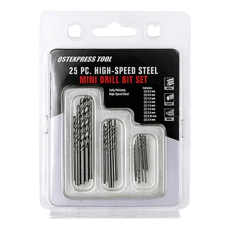 203F 20/25PCS Mini Drill Bits Комплект для точности детализации работы в различных материалах