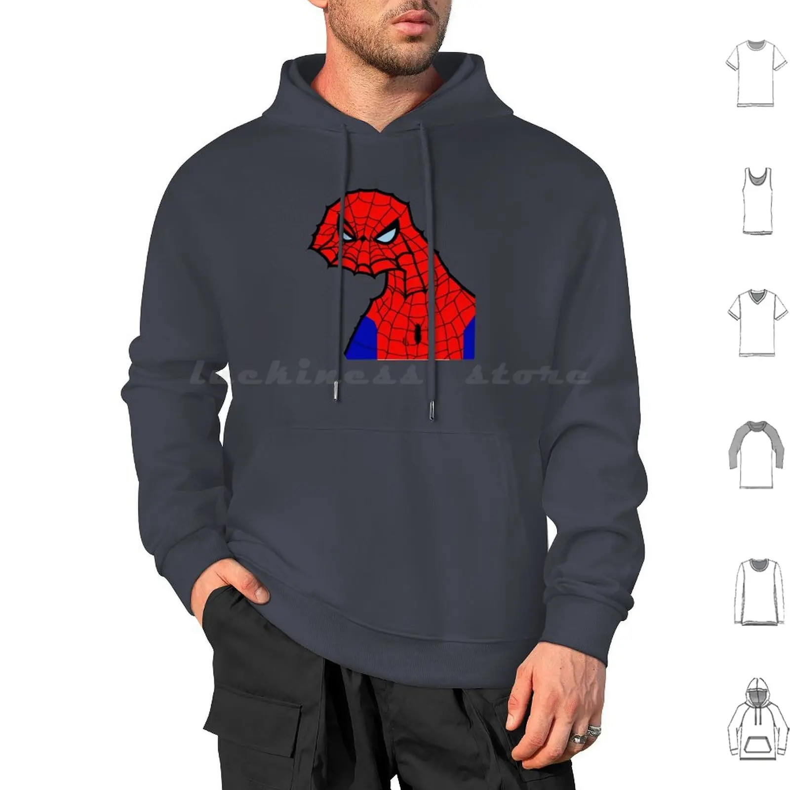 Spooderman Hoodie cotton Long Sleeve Spooderman Spider Hero Funny Meme Man Superhero Memes Spidey Spooder Neon