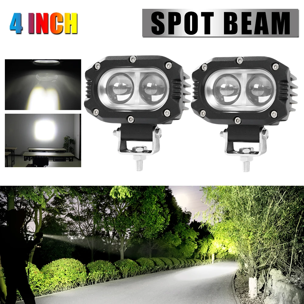 BraveWAY LED Light Pods Внедорожный Ходовой Свет Рабочий Свет UTV Грузовик Пикап 12 В 24 В 48 Вт