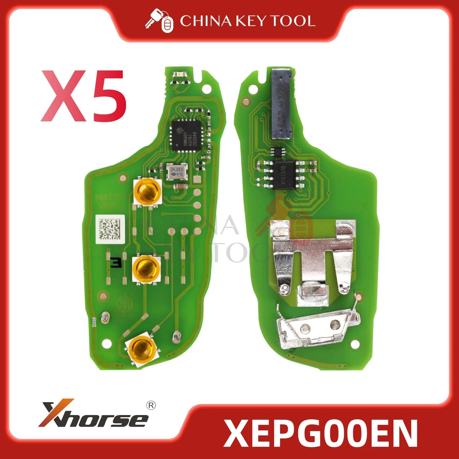 

5 шт. Xhorse XEPG00EN супер пульты, изготовленные только с печатной платой Super Chip XT27B без корпуса