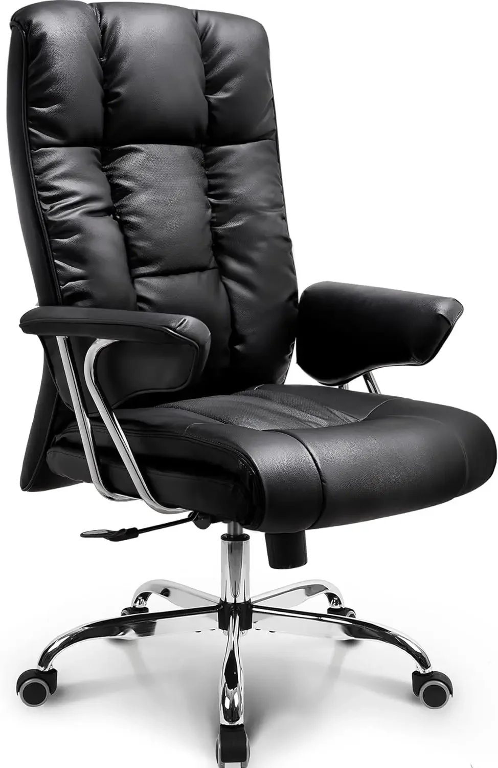 

Office Chair Computer Desk Gaming Ergonomic High Back Cushion Lumbar Support with Wheels Comfortable Upholstered Leather