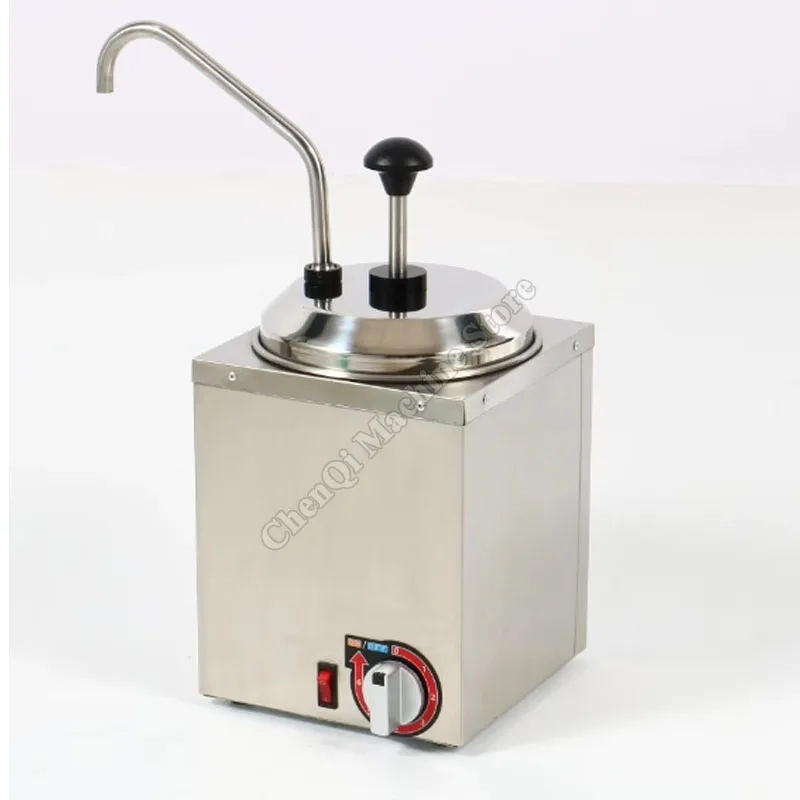 Dispensador eléctrico de máquina de queso de 2,5l, bomba de salsa cuadrada de acero inoxidable de un solo cabezal, distribución de calefacción de aislamiento de queso