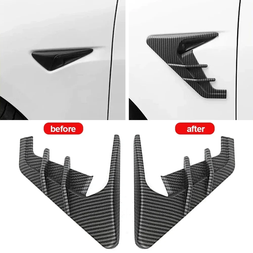2 Stück Auto-Seitenkamera-Schutzabdeckungen Aufkleber Dekorations-Sticker Modifikationszubehör für Tesla Model 3 Model Y 2018-2023 – Detail 4