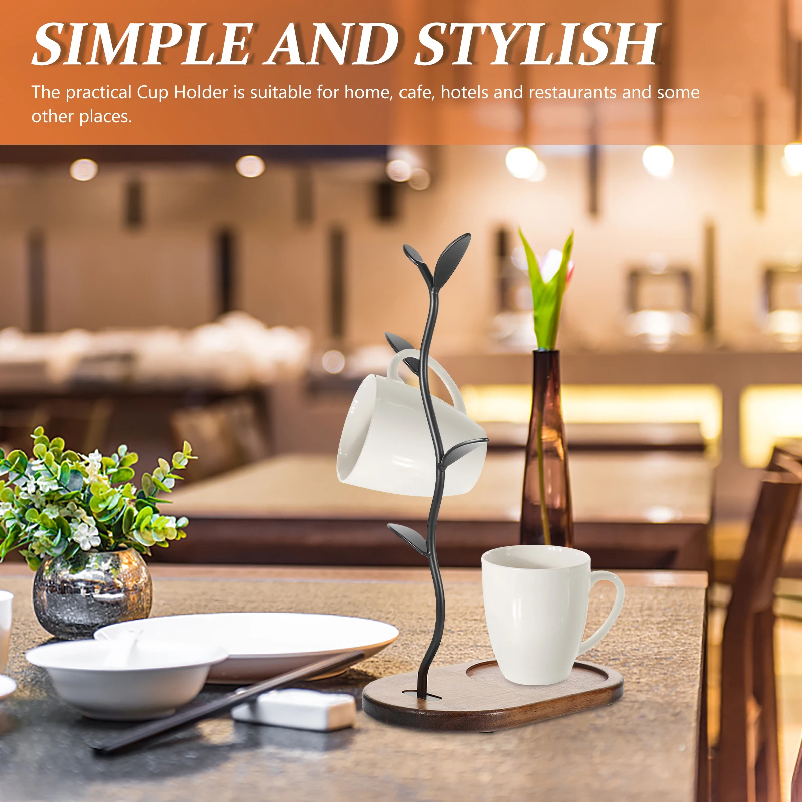 2Pcs Decorative Cup Drying Tree Rack For Coffee Mugs And Glass Cups In Home And Restaurant