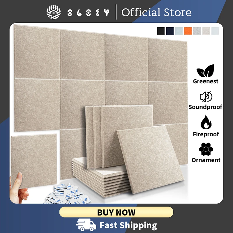 Room Sound Acoustic Treatment 12 Pcs 3d Studio Acoustic Absorption Panel Home Novelty Accessories Sound Proof Wall Panels