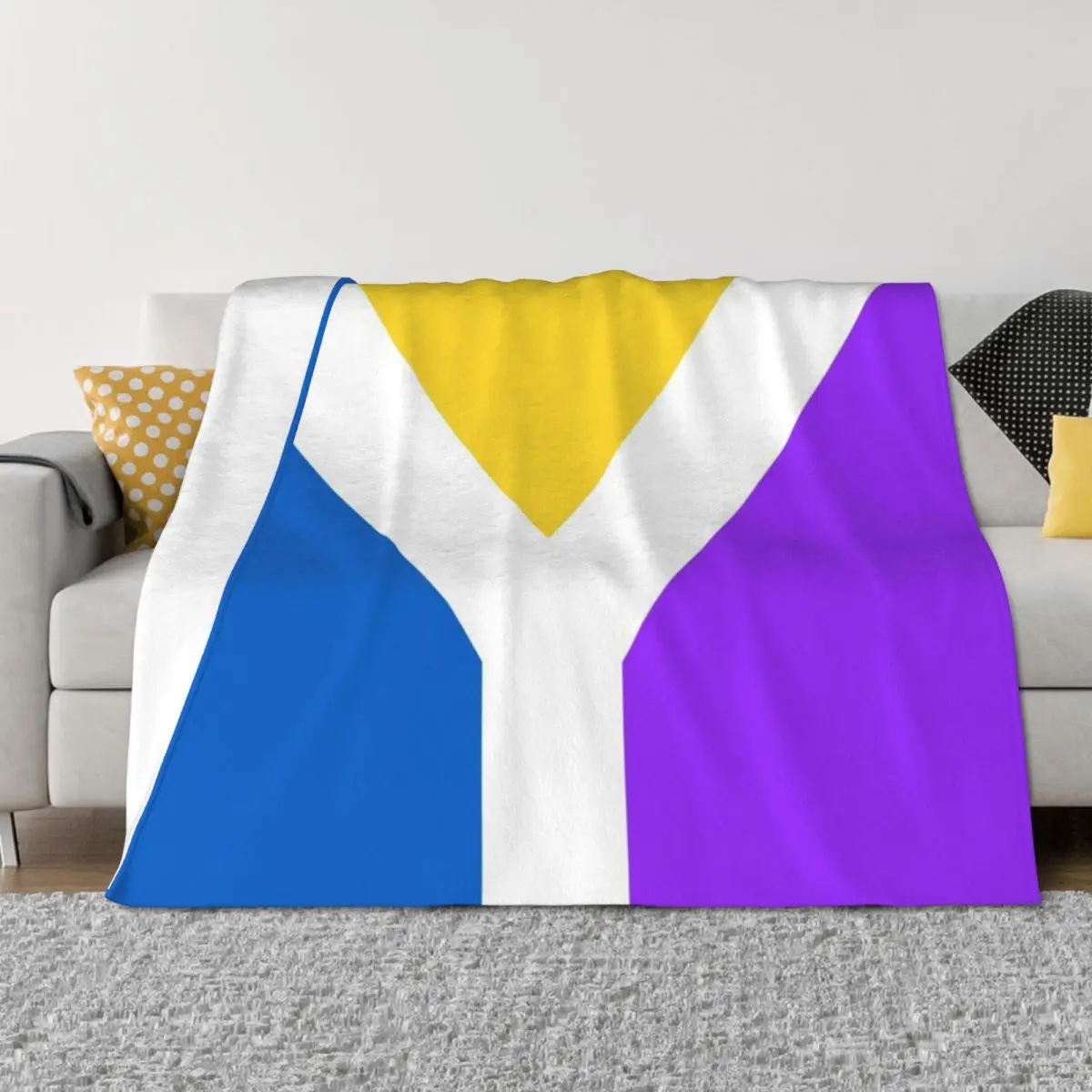 Y Flag Throw Blanket Soft Beds Custom for winter Decorative Beds Blankets