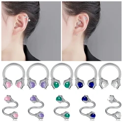 1-3PCS Stainless Steel Helix Cartilage Tragus Earrings, Halloween Gothic Dragon Claw Earrings, Body Piercing Jewelry For Men