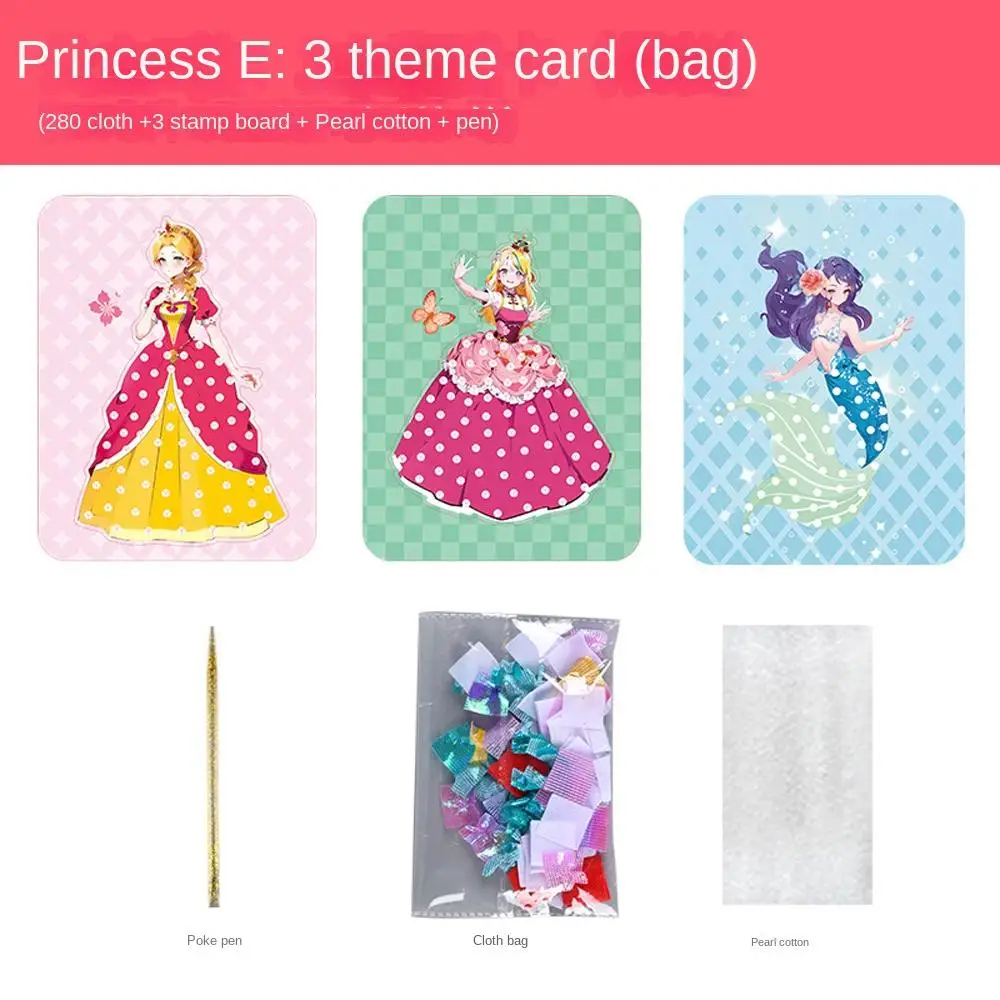 Grappige Stoffen Handgeschilderde Dress-Up Poring Parel Katoen Handgemaakte Poke Schilderij Sticker Cartoon Papier Verkleedspel