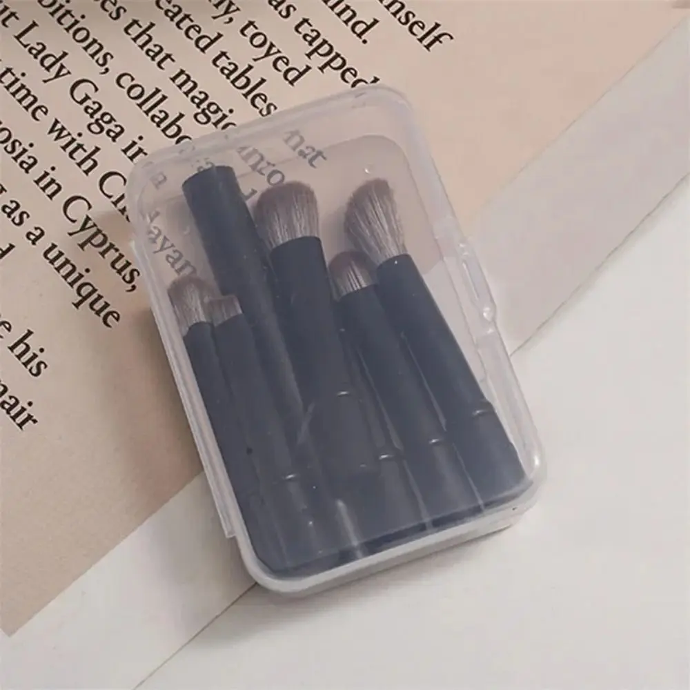 Abnehmbares Mini-Reise-Make-up-Pinsel-Set mit Box, doppelseitiges tragbares Kosmetikpinsel-Set, Concealer-Pinsel, multifunktional