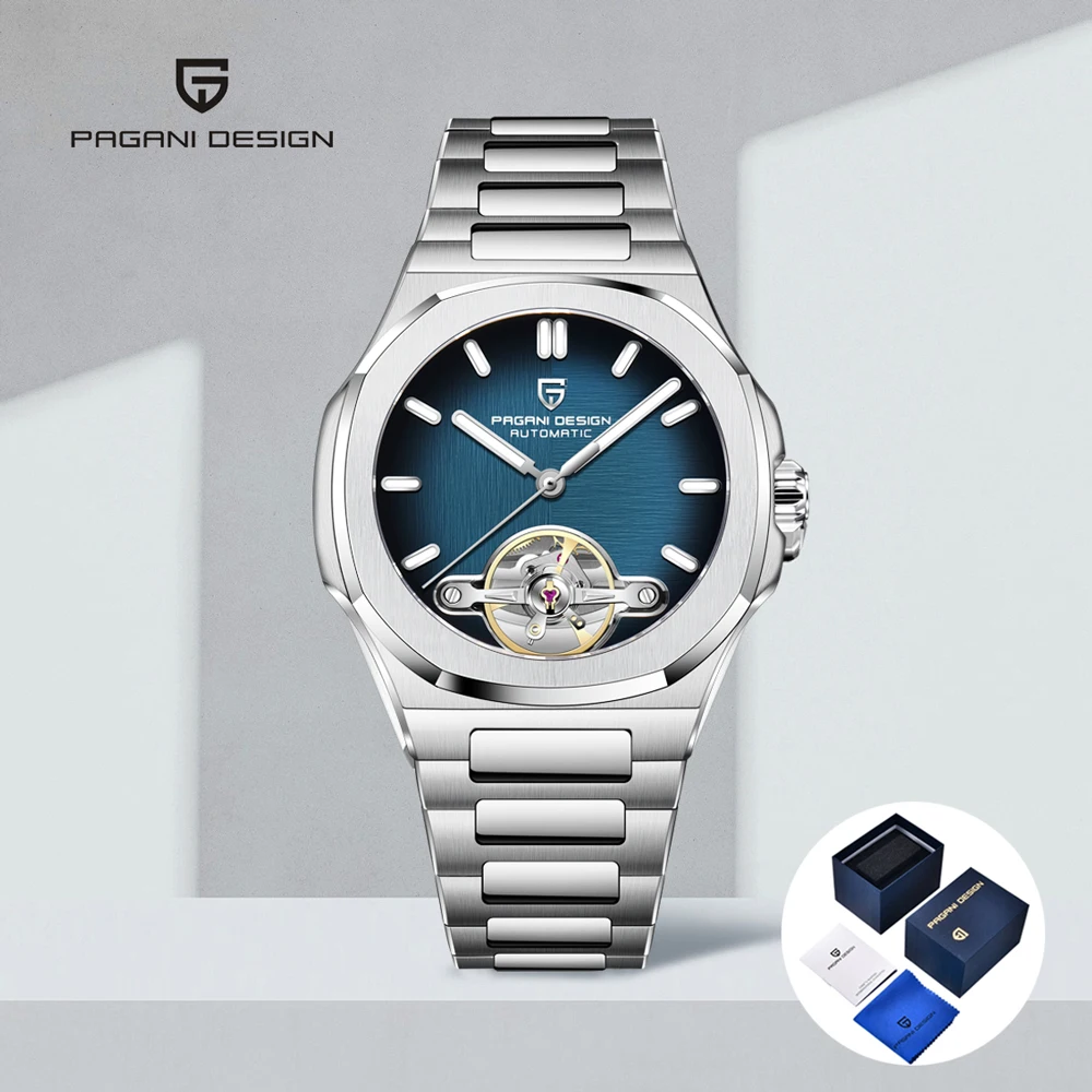 PAGANI DESIGN Tourbillon Men's Watches 2025 Luxury Automatic Watch For Man Mechanical Wristwatches AR Sapphire Luminous Gift Box