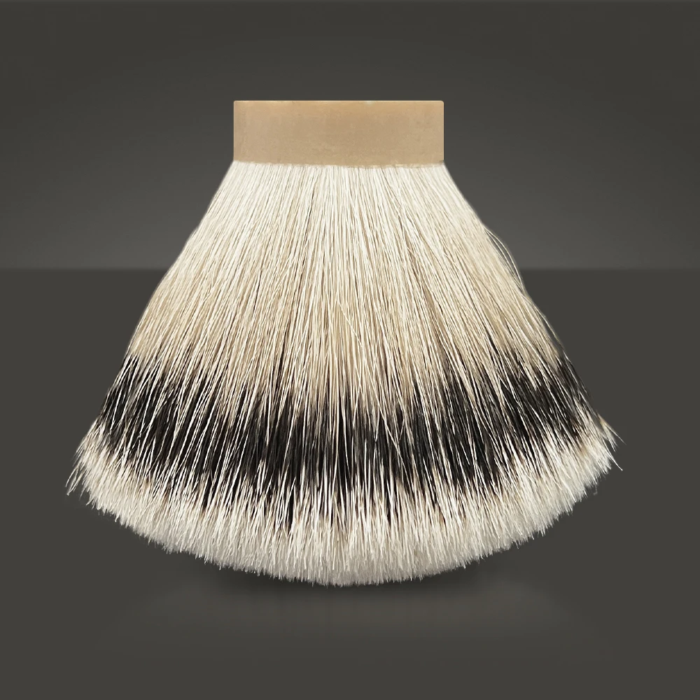 Boti Brush-SHD Seda HMW Silvertip Nudo de pelo de tejón Súper mayor densidad Seda HMW Silvertip Nudo de cepillo de afeitar en forma de abanico
