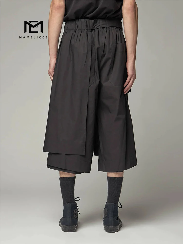 MAMELICCE skirt for men wide leg pants Cool pants for men japanese pants Wide pants Men's Summer pants replica luxury clothing