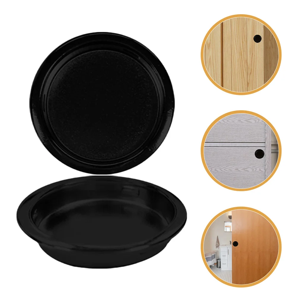 

2pcs Barn Door Handle Pull American Style Sliding Black Modern Internal Handles for Cabinet Garage Gate Decor