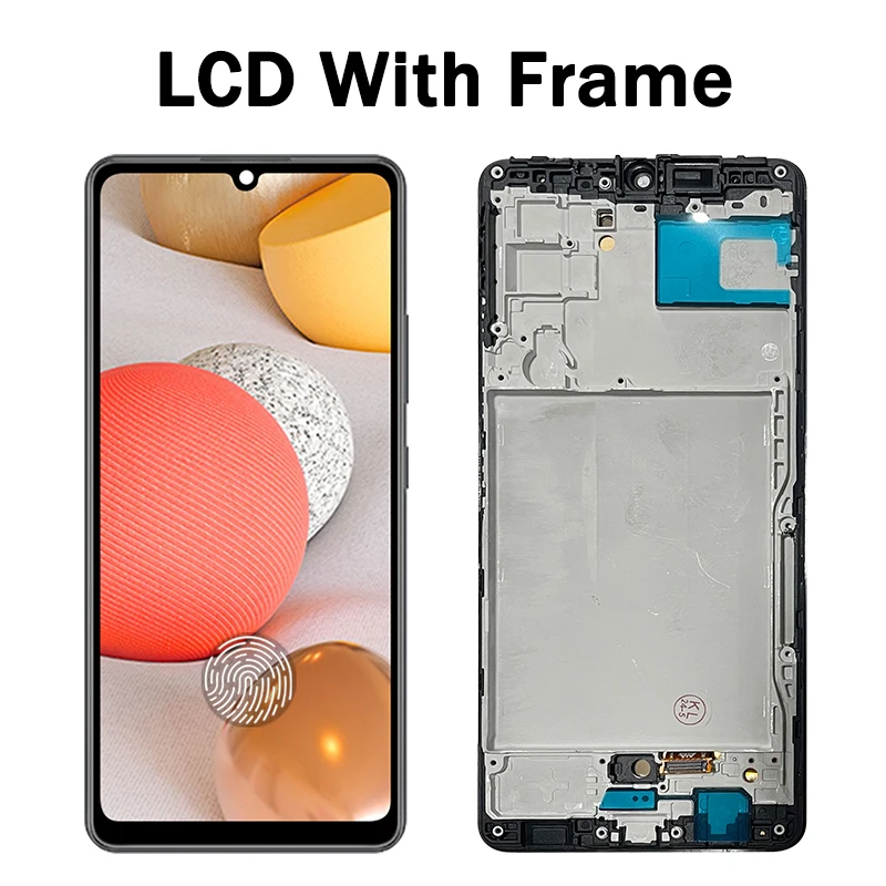 Super AMOLED For Samsung A42 5G SM-A426B LCD Display Touch Screen Digitizer Panel For Samsung A426 A426U Display Frame